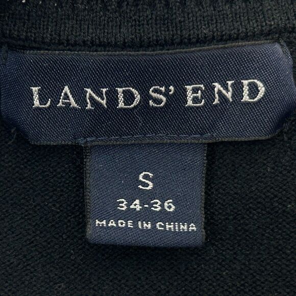 Pepsi Cola V-Neck Sweater Mens Small Black Soda Soft Drink Long Sleeve Lands End - Picture 4 of 7